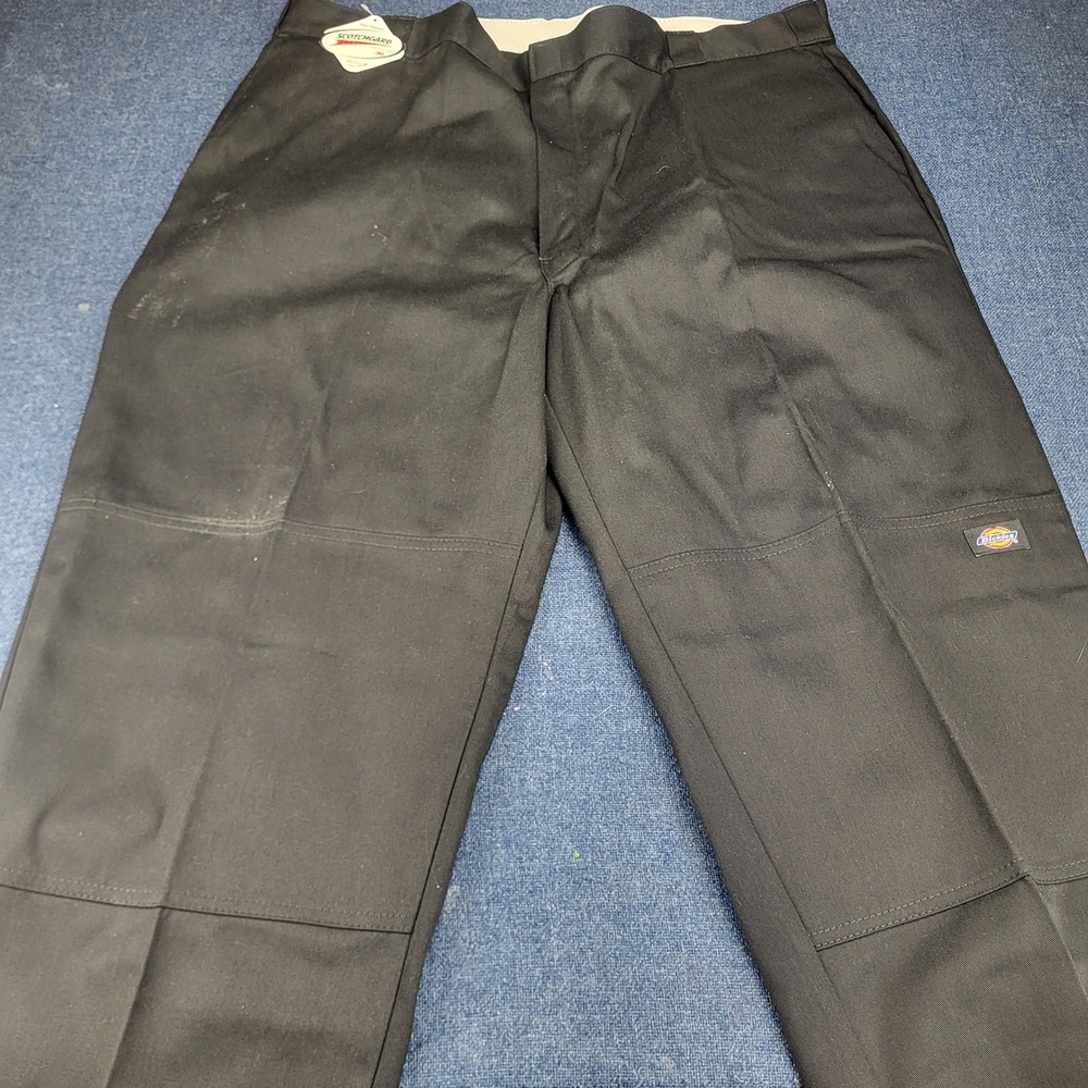 Dickies Black Double Knee Work Pants Loose Fit Mens 44x32 NWT Multi Pockets